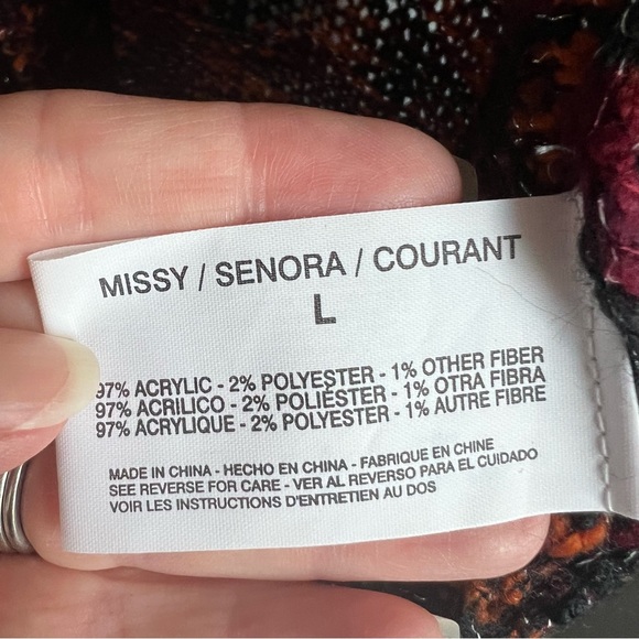 Erika Fall Colors Open Sweater Cardigan - Picture 5 of 6